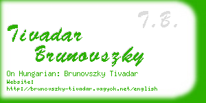 tivadar brunovszky business card